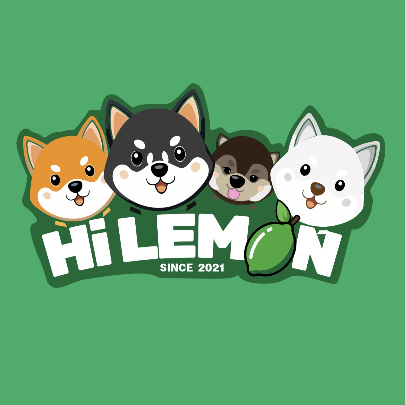 HiLemon手摇柠檬茶的Logo是老板养的四色柴犬